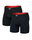 SAXX Boxershorts Multisport Mesh Boxer Brief Fly Logo dunkelblau/schwarz Herren - 2 Stück